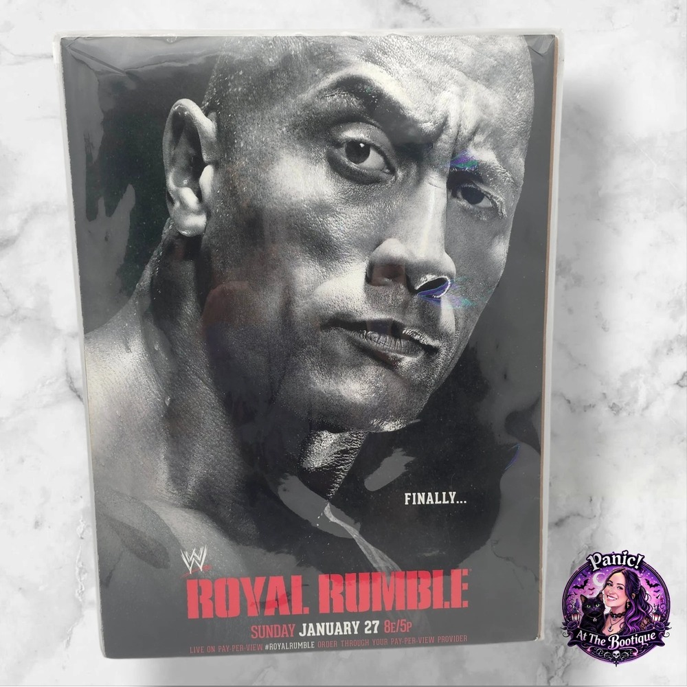 WWE Royal Rumble Poster The Rock Dwayne Johnson 2013 Wrestling Promo Art Retro‎